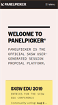 Mobile Screenshot of panelpicker.sxsw.com